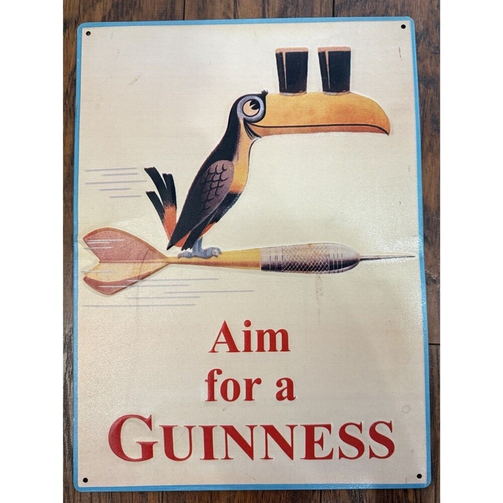 Aim for a Guinness, 11.25 x 15 Guinness Tin Sign Collectible